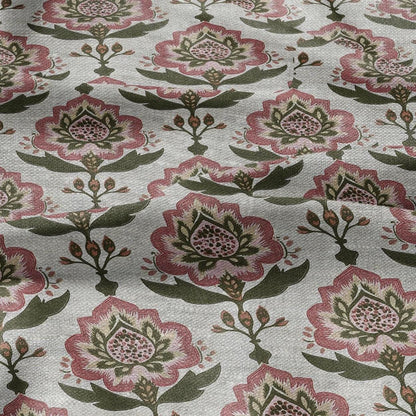 100% LINEN Fabric Paisley print - colorful indian block print on linen print upholstery curtains dress making
