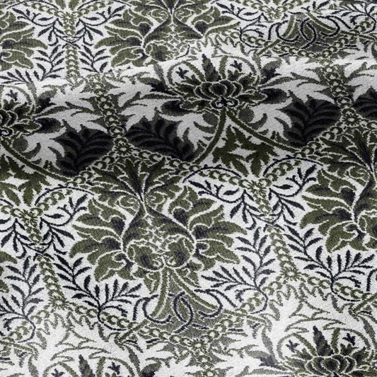 William Morris Honeycomb green print 100% LINEN Fabric - British linen floral upholstery home textile Victorian fabrics 3225