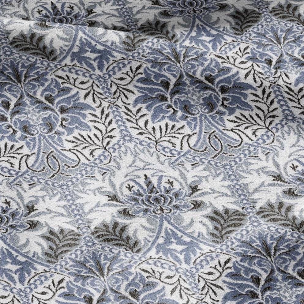 William Morris Honeycomb blue print 100% LINEN Fabric - British linen floral upholstery home textile Victorian fabrics 3218
