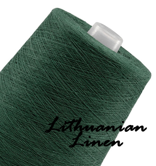 Linen yarn - dark green