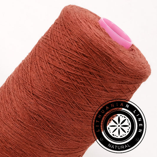 Red brick  - Linen yarn