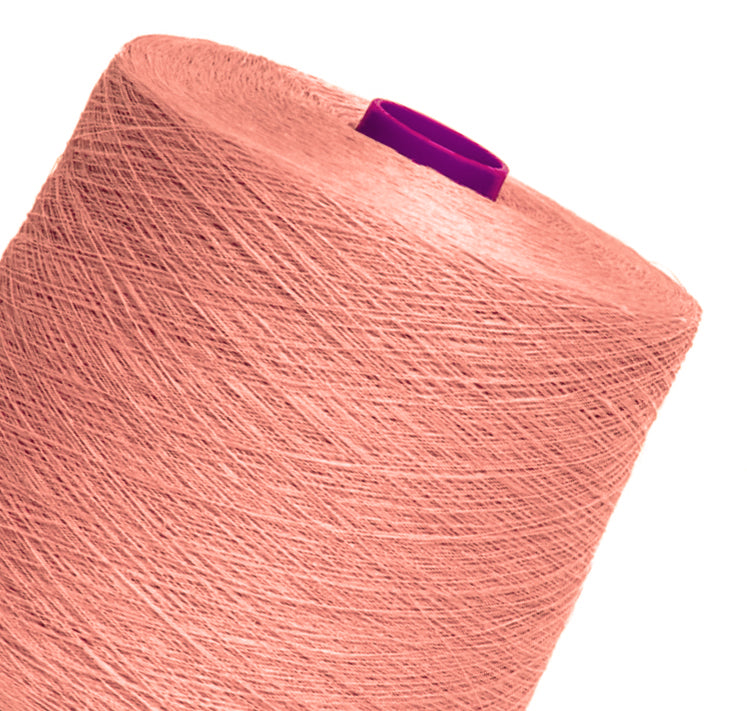 Linen yarn - old rose  pink