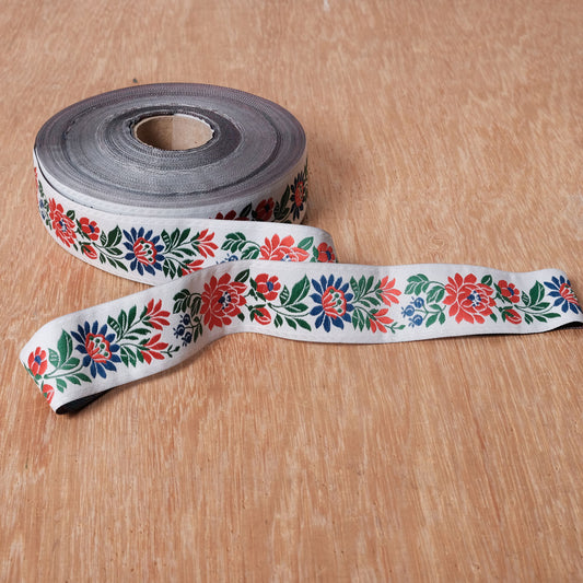 PINAVIJA - Floral ribbon - white 35mm - 1487S