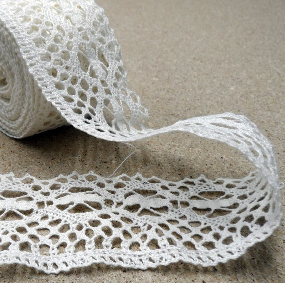 Asta Linen lace - white 60mm - 1162L