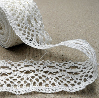 Asta Linen lace - white 60mm - 1162L