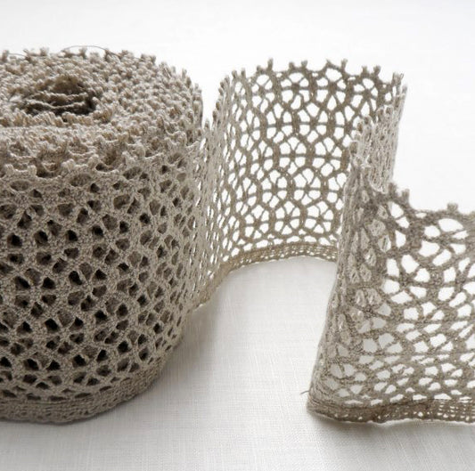 Flora Linen lace - natur 80mm - 1181L