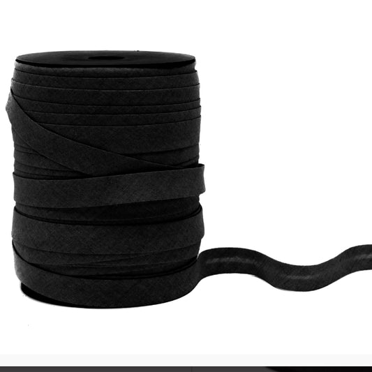 Bias binding ribbon - black 20mm - 1979G