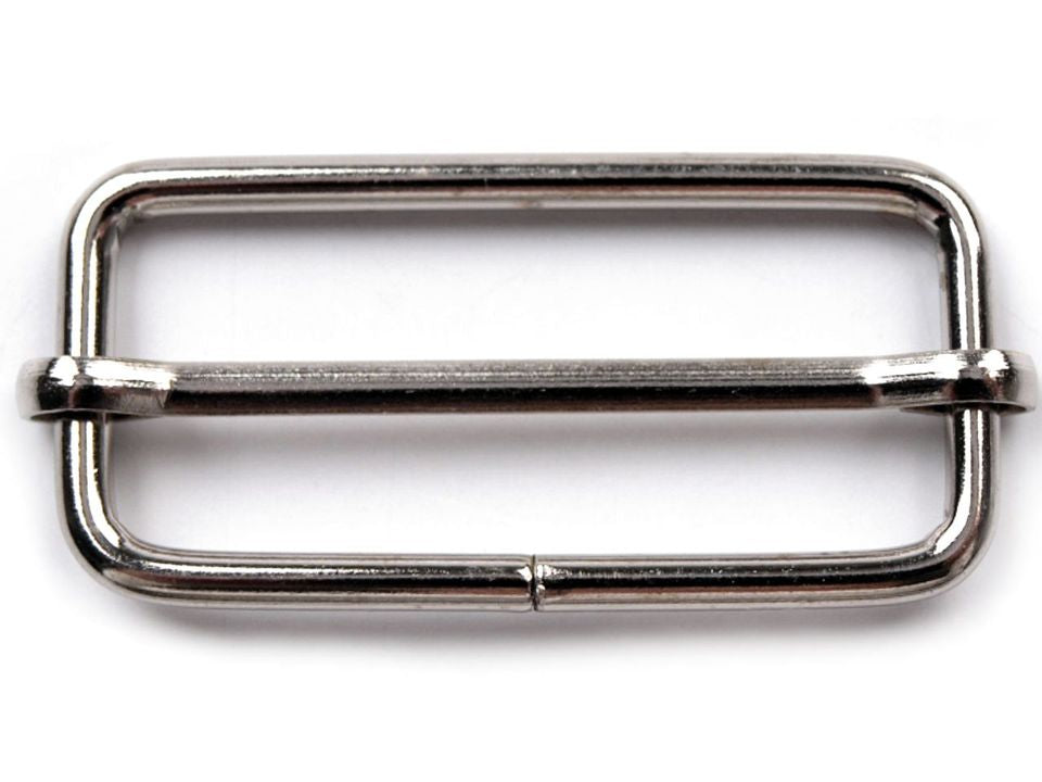 Adjuster Buckle width 38 mm  - silver color