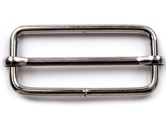 Adjuster Buckle width 38 mm  - silver color