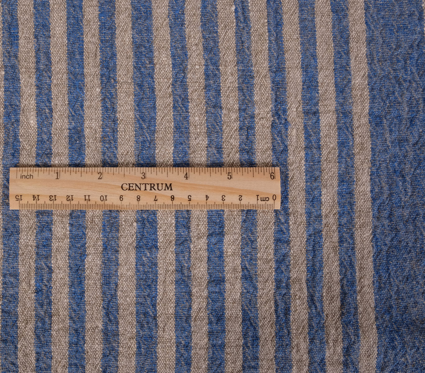 Blue natur - sack weave - linen fabric - Provence - 473A