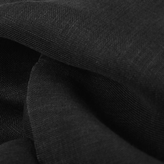 Sheer linen fabric - black - 372L