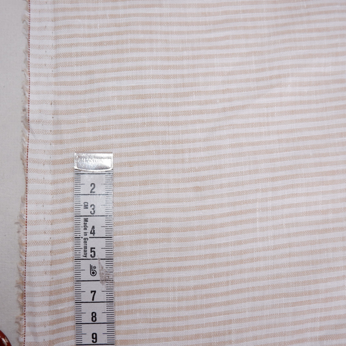 Finest light linen -  pinstripes white ecru - 463L