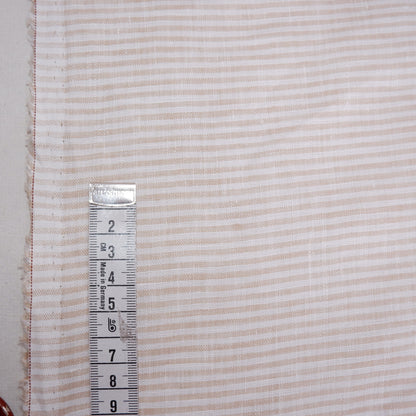 Finest light linen -  pinstripes white ecru - 463L