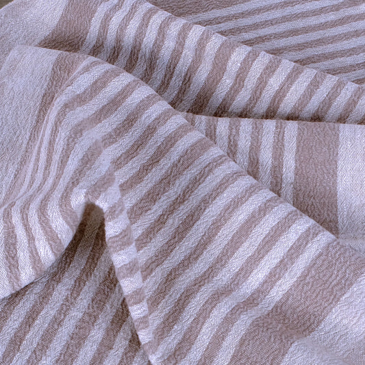 Brown natur - sack weave - linen fabric - Provence - 479A