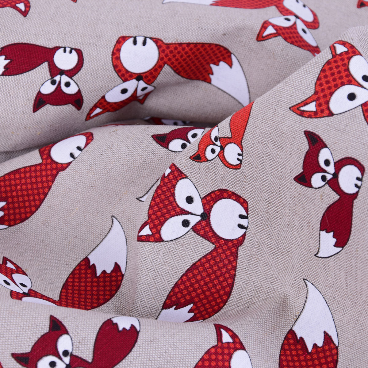 Print Fox -  Linen cotton blended fabric - 962P