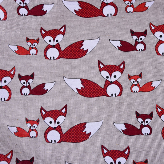 Print Fox -  Linen cotton blended fabric - 962P