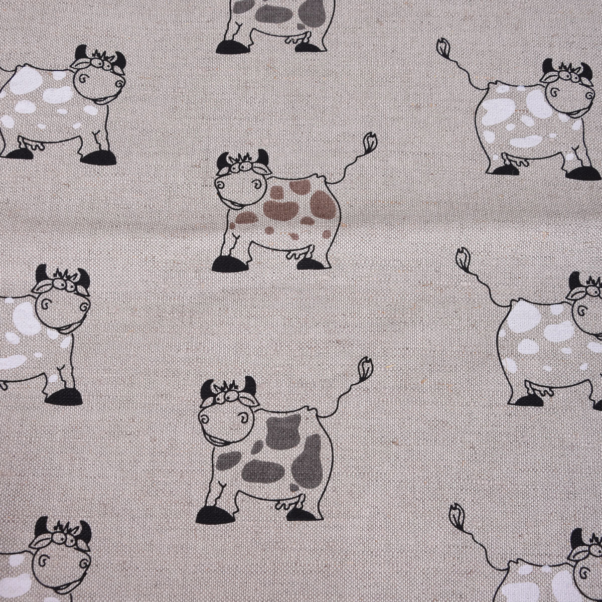 Print Cow -  Linen cotton blended fabric - 964P
