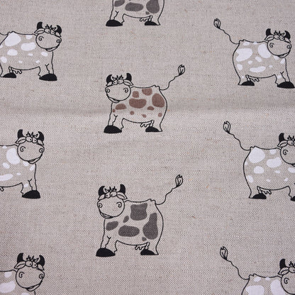 Print Cow -  Linen cotton blended fabric - 964P