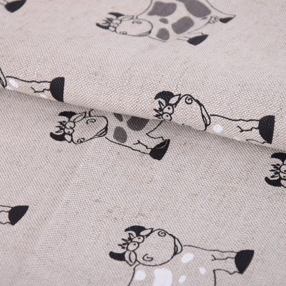 Print Cow -  Linen cotton blended fabric - 964P