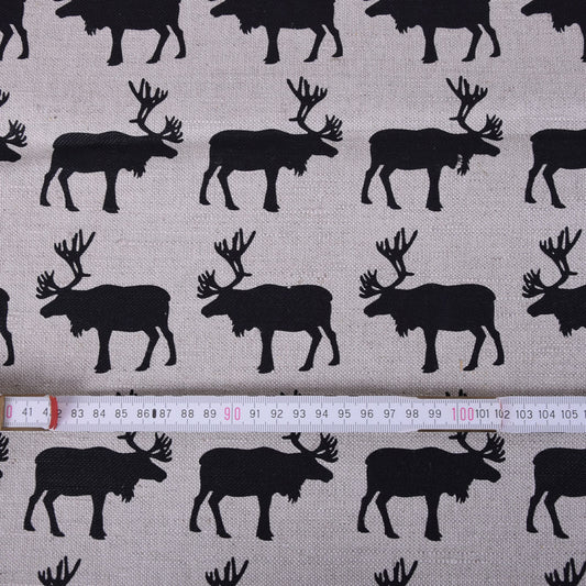 Print moose - Linen cotton blended fabric - 967P
