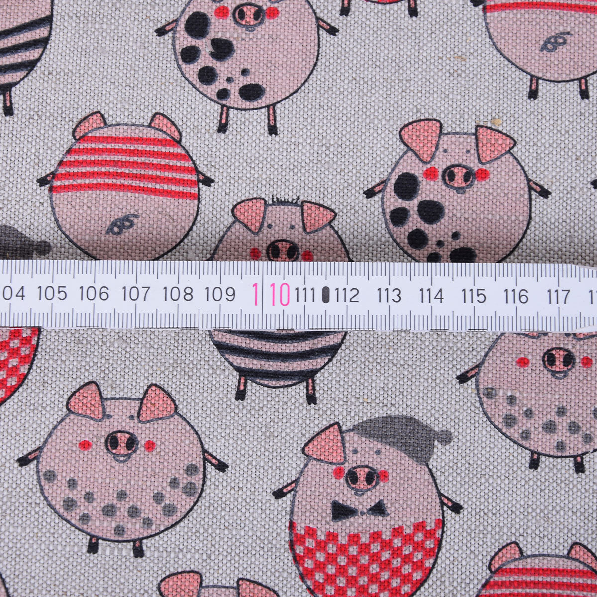 Print PIG -  Linen cotton blended fabric  - 968P