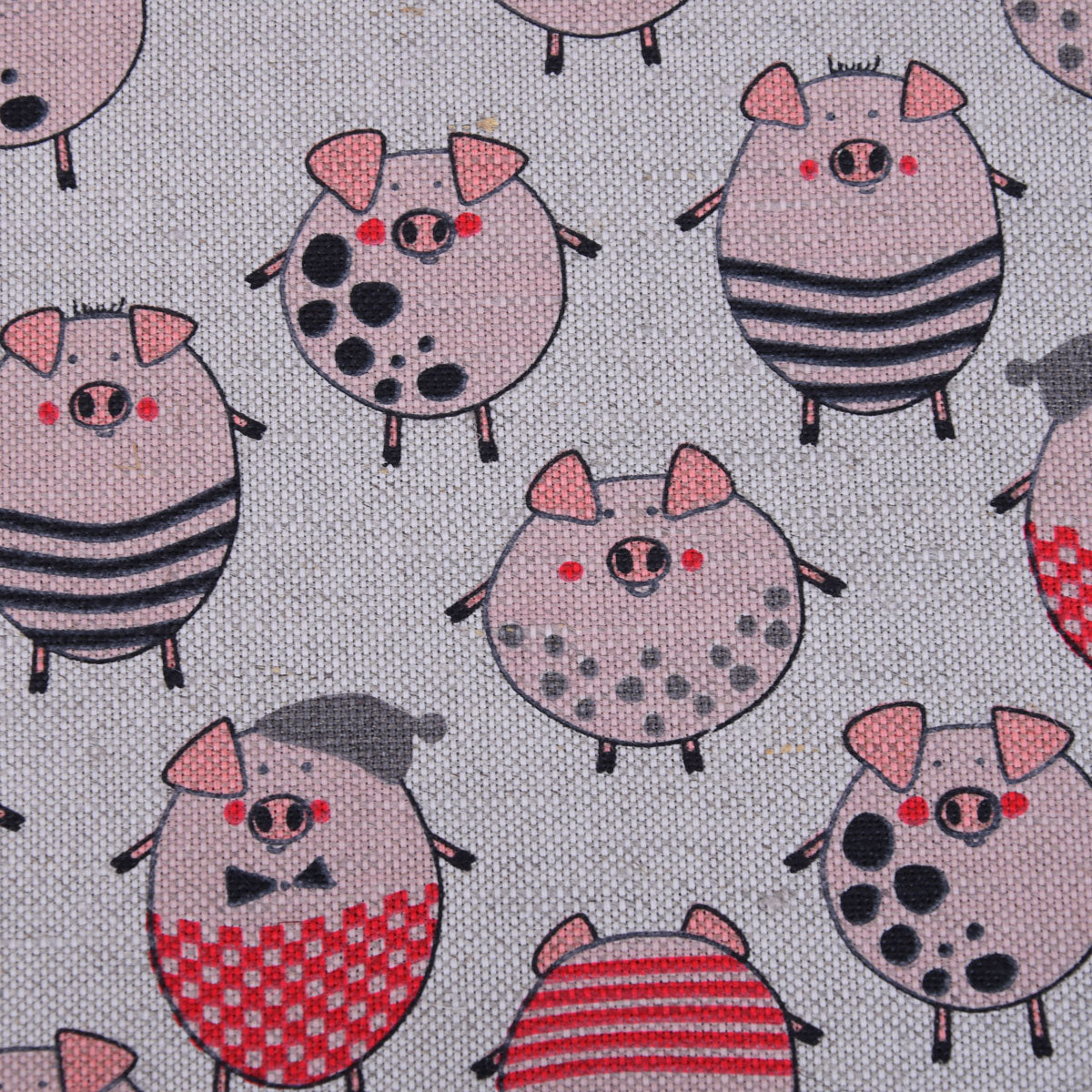 Print PIG -  Linen cotton blended fabric  - 968P