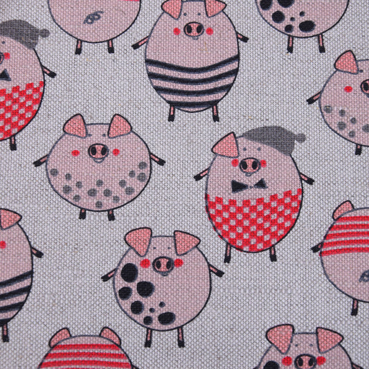Print PIG -  Linen cotton blended fabric  - 968P
