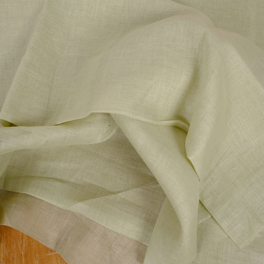 Sheer linen fabric - pale green - 808SH