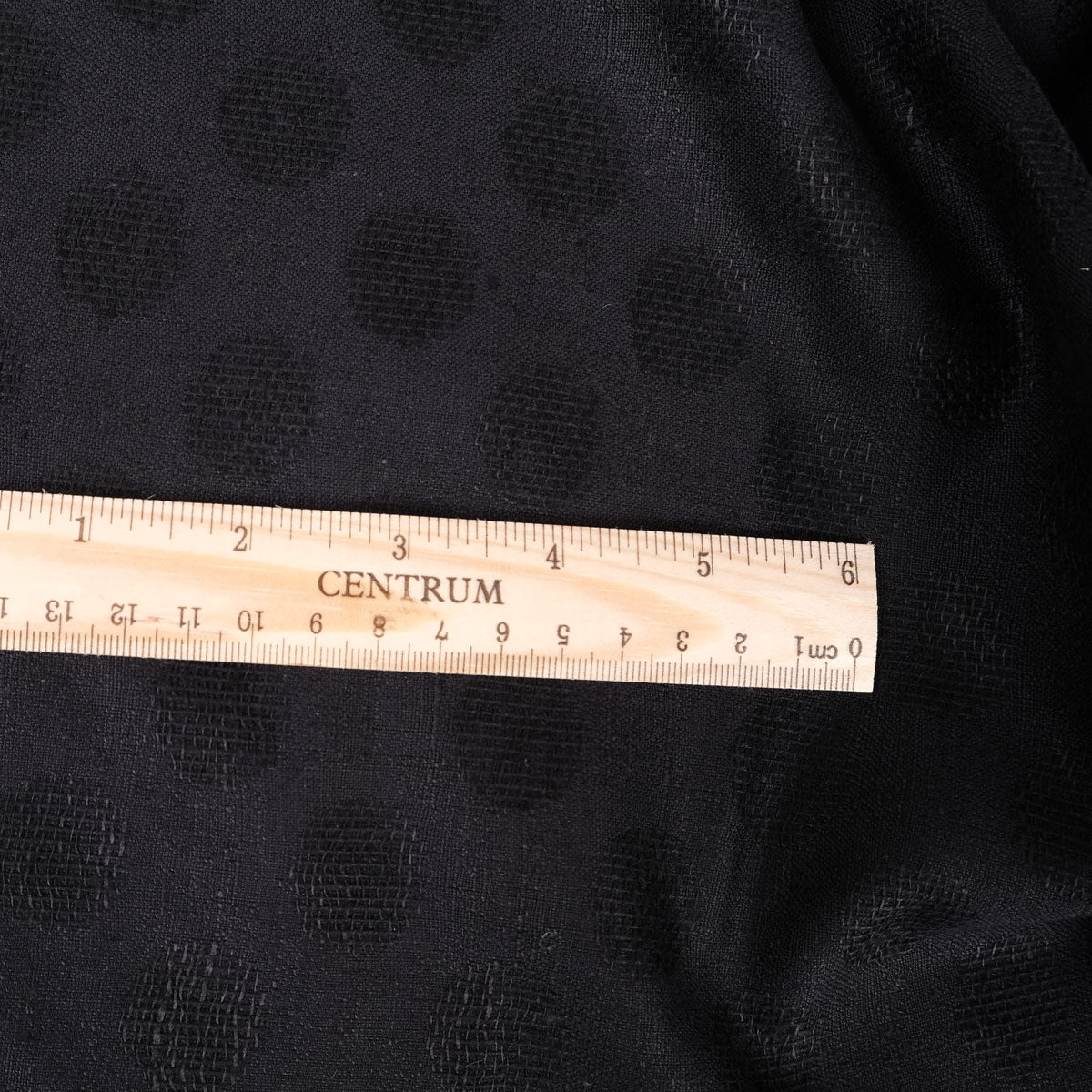 Polka dots black - linen fabric - 902H