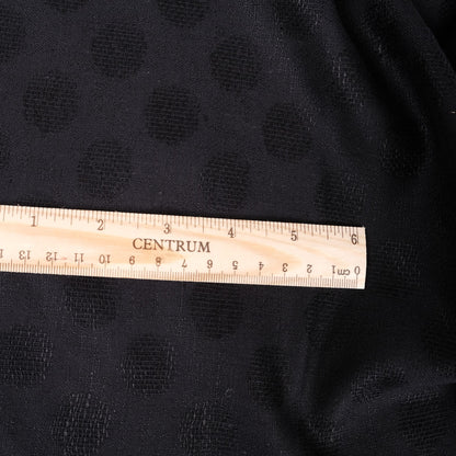 Polka dots black - linen fabric - 902H