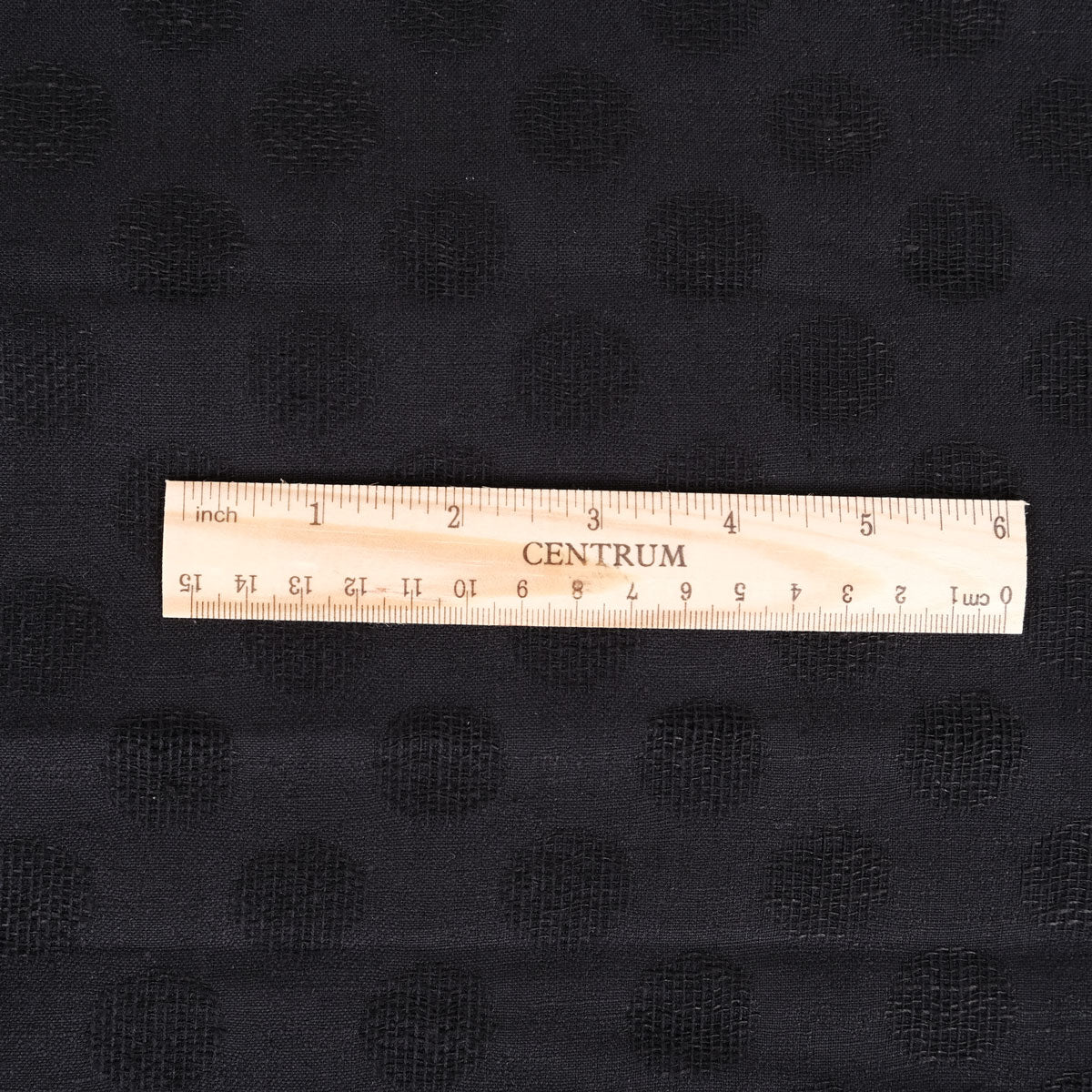 Polka dots black - linen fabric - 902H