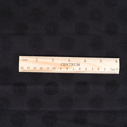 Polka dots black - linen fabric - 902H