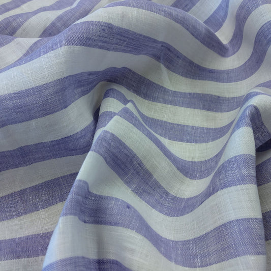 Flag stripes purple - linen fabric - 251P