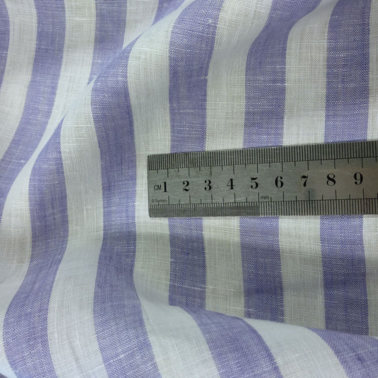 Flag stripes purple - linen fabric - 251P