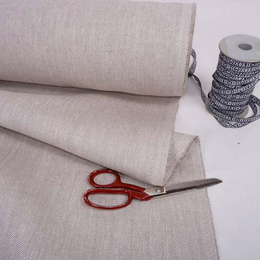 Twill oatmeal natur - regular - linen fabric - 563H