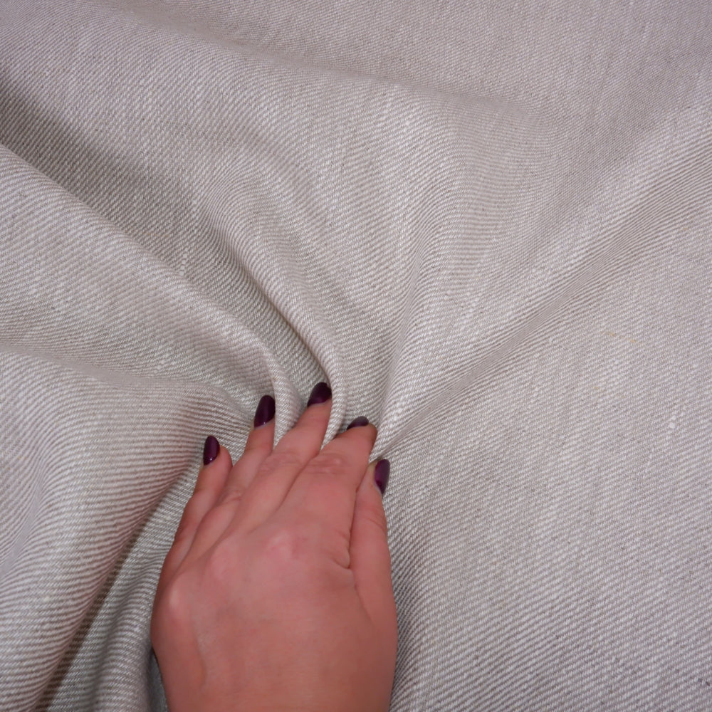Twill oatmeal natur - regular - linen fabric - 563H