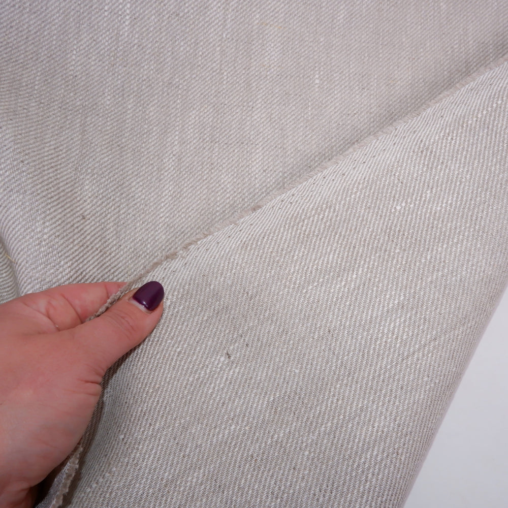 Twill oatmeal natur - regular - linen fabric - 563H