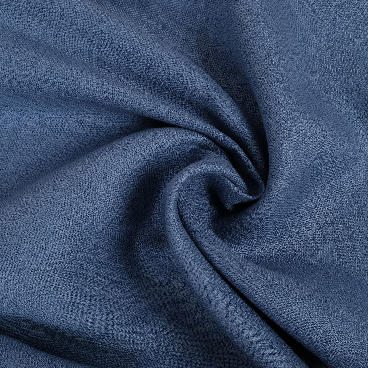 Herringbone - blue - linen fabric - 788H