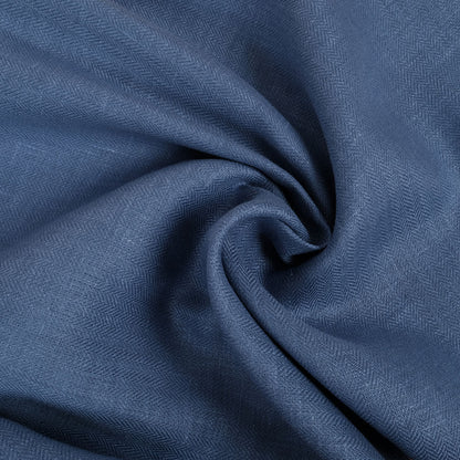 Herringbone - blue - linen fabric - 788H