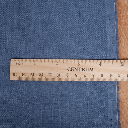 Herringbone - blue - linen fabric - 788H