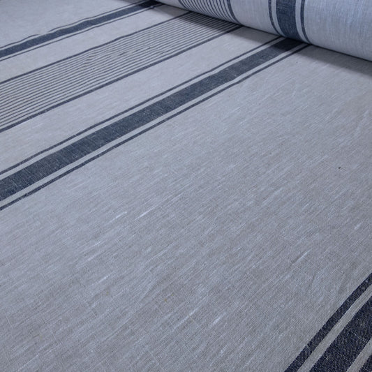 Village navy blue - linen - fabric - 289H