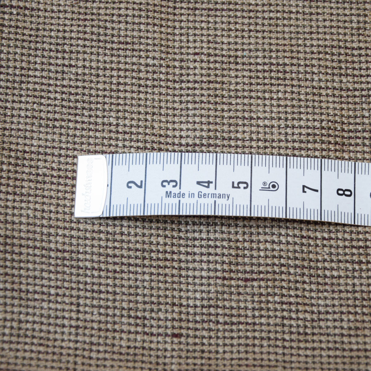 Chambre brown houndstooth - linen fabric - 589M