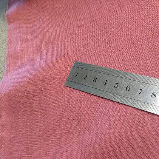 Peach pink -linen fabric - 269M