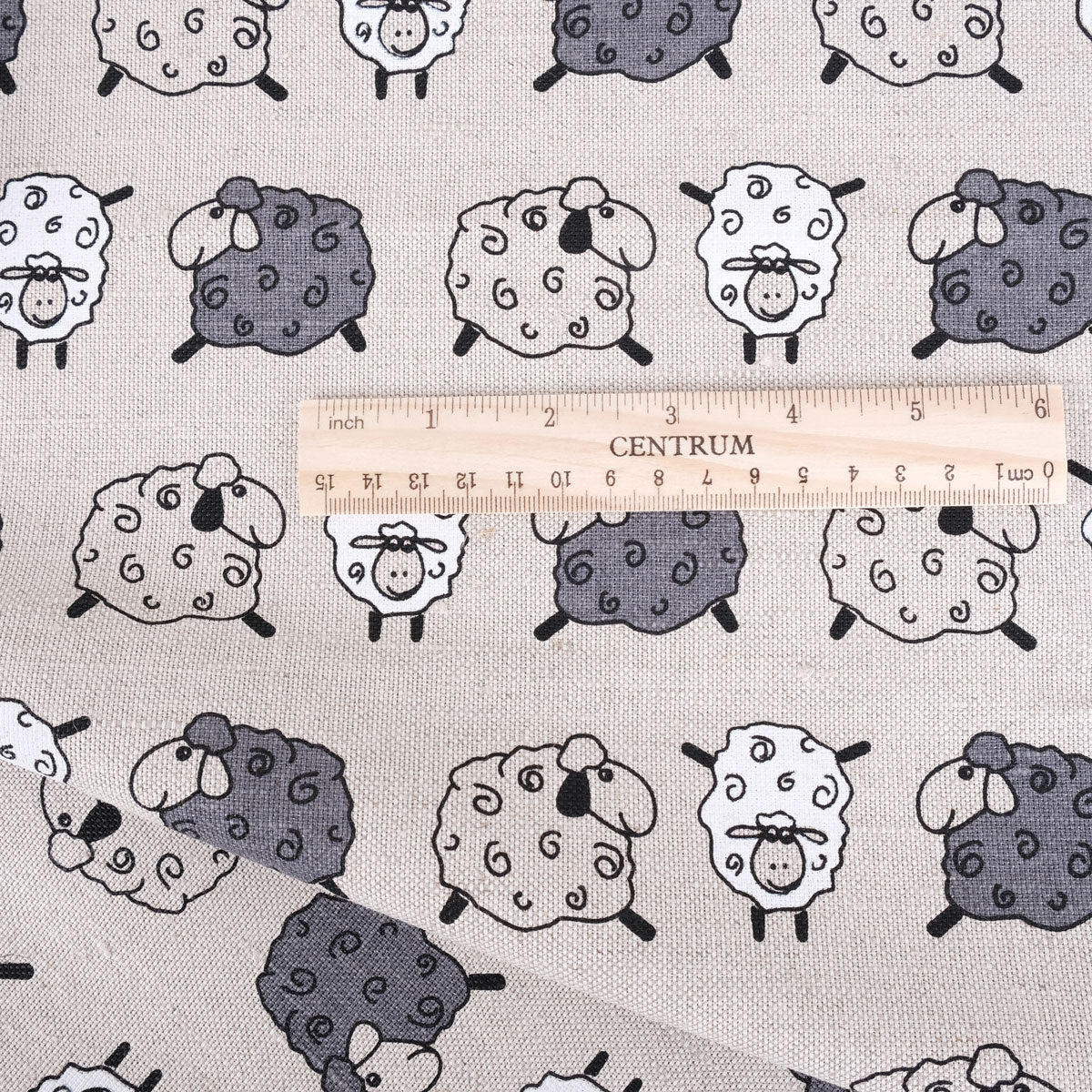 Sheep print -  Linen cotton blended fabric - 978P