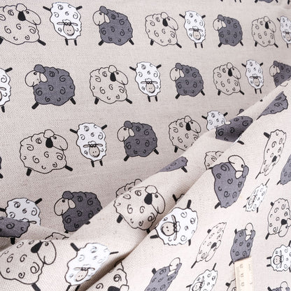 Sheep print -  Linen cotton blended fabric - 978P