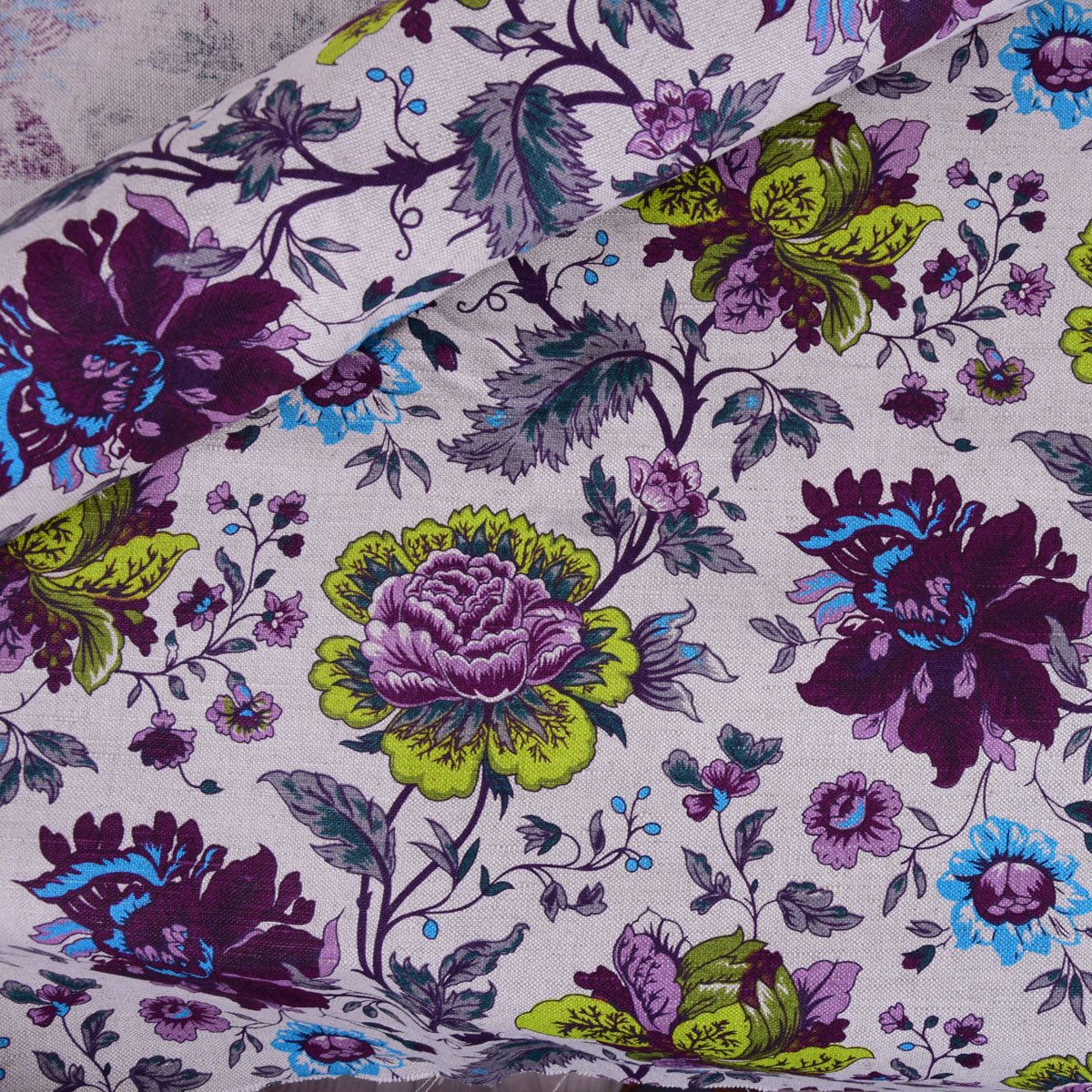 Floral print on semi linen - 983Z