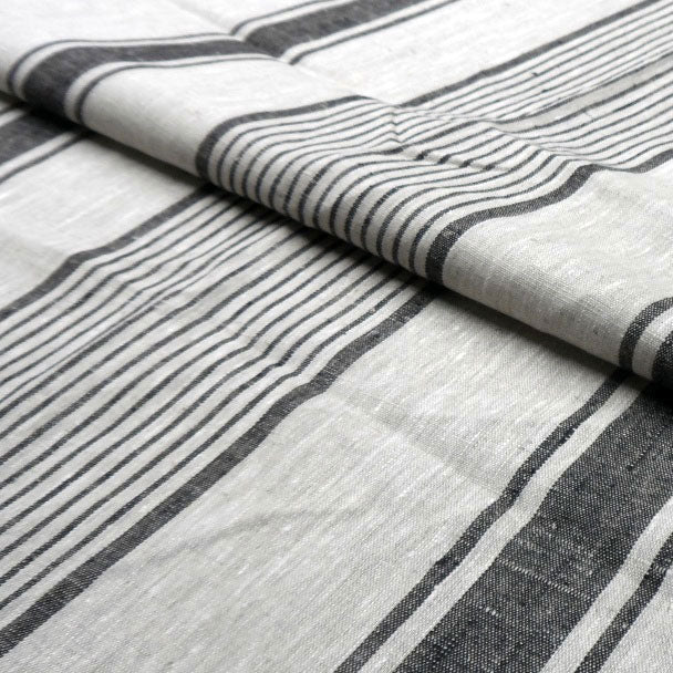 Village black - linen fabric -  234H