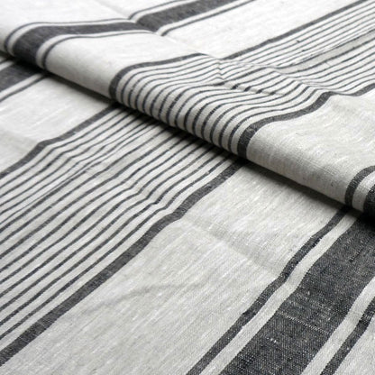 Village black - linen fabric -  234H