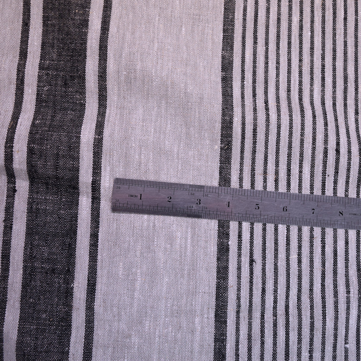 Village black - linen fabric -  234H