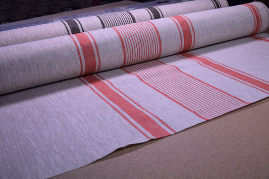 Village red - linen fabric - 236H